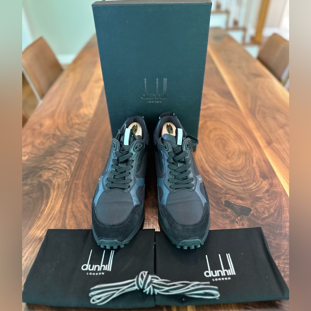 $675 Dunhill Radial 2.0 Runner, black, size 12, like new, Made in Italy.